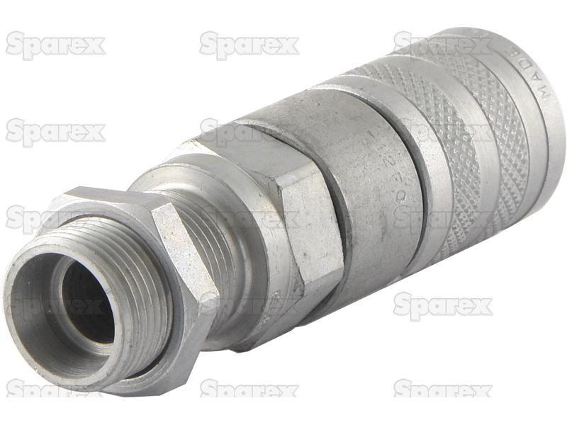 Stauff Flat Faced Coupling Female 1/2'' Body x M18 x 1.50 Metric Male Bulkhead