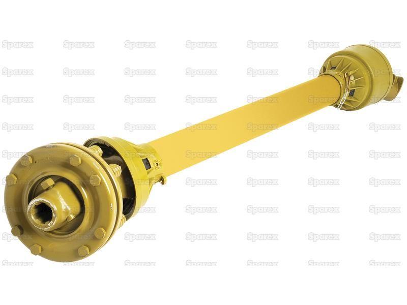 PTO Shaft - (Lz) Length: 838mm, 1 3/8'' x 6 Spline Q.R. to 1 3/8'' x 6 Spline Friction Disc Clutch