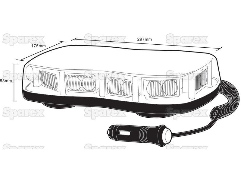 LED Micro Hazard Light, Interference: Class 3, Function: Single Flash, Double Flash, 12-24V