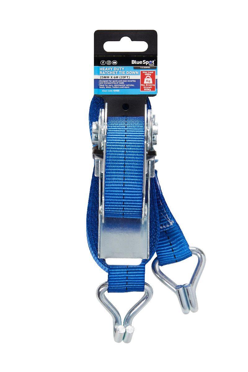 Blue Spot Tools Heavy Duty 25MM X 6MTR Ratchet Tie Down