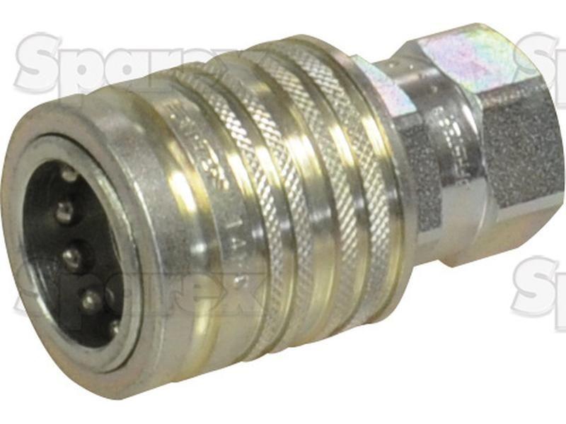 Faster Quick Release Hydraulic Coupling Female 1/2'' Body x M22 x 1.50 Metric Female Thread Faster S.p.A (CPV080/2215 F, CPV080/2215F)