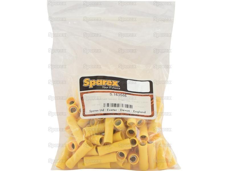 Pre Insulated Bullet Terminal, Double Grip - Female, 5.0mm, Yellow (4.0 - 6.0mm)