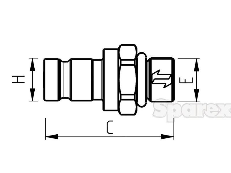 Diagnostic Couplings - Male - M14x1,5 O'Ring - DF Series Faster S.p.A (DF04-1/1415 MB, DF041/1415MB, DF04-1/1415MB)
