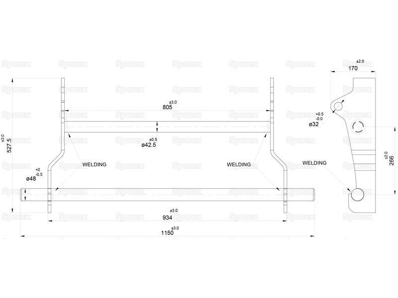 Loader Bracket, Replacement for: Chilton/MX. for Chillton