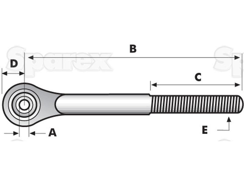 Top Link Ball End - 1 1/4'' UNC - Cat.2 for Ford New Holland