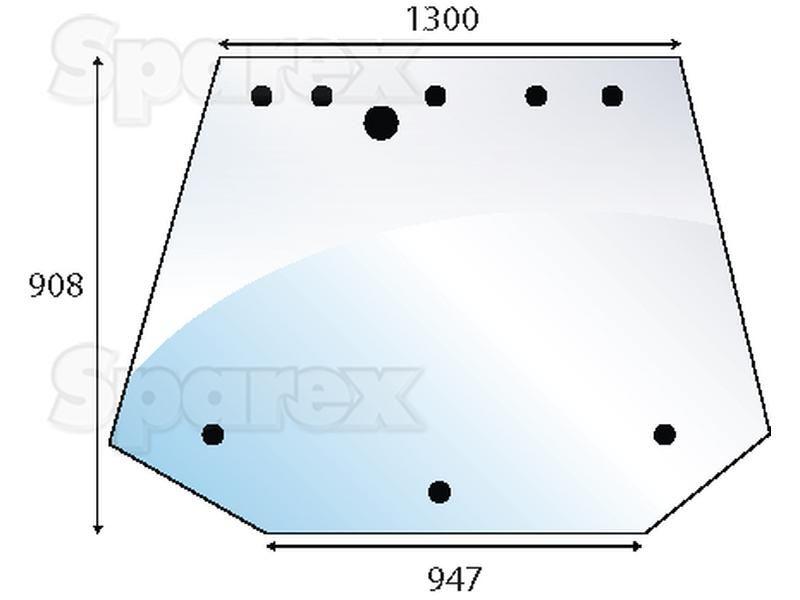 Rear Upper Glass | Case/IH, Fiat, Ford New Holland (5178304 , 82005316)