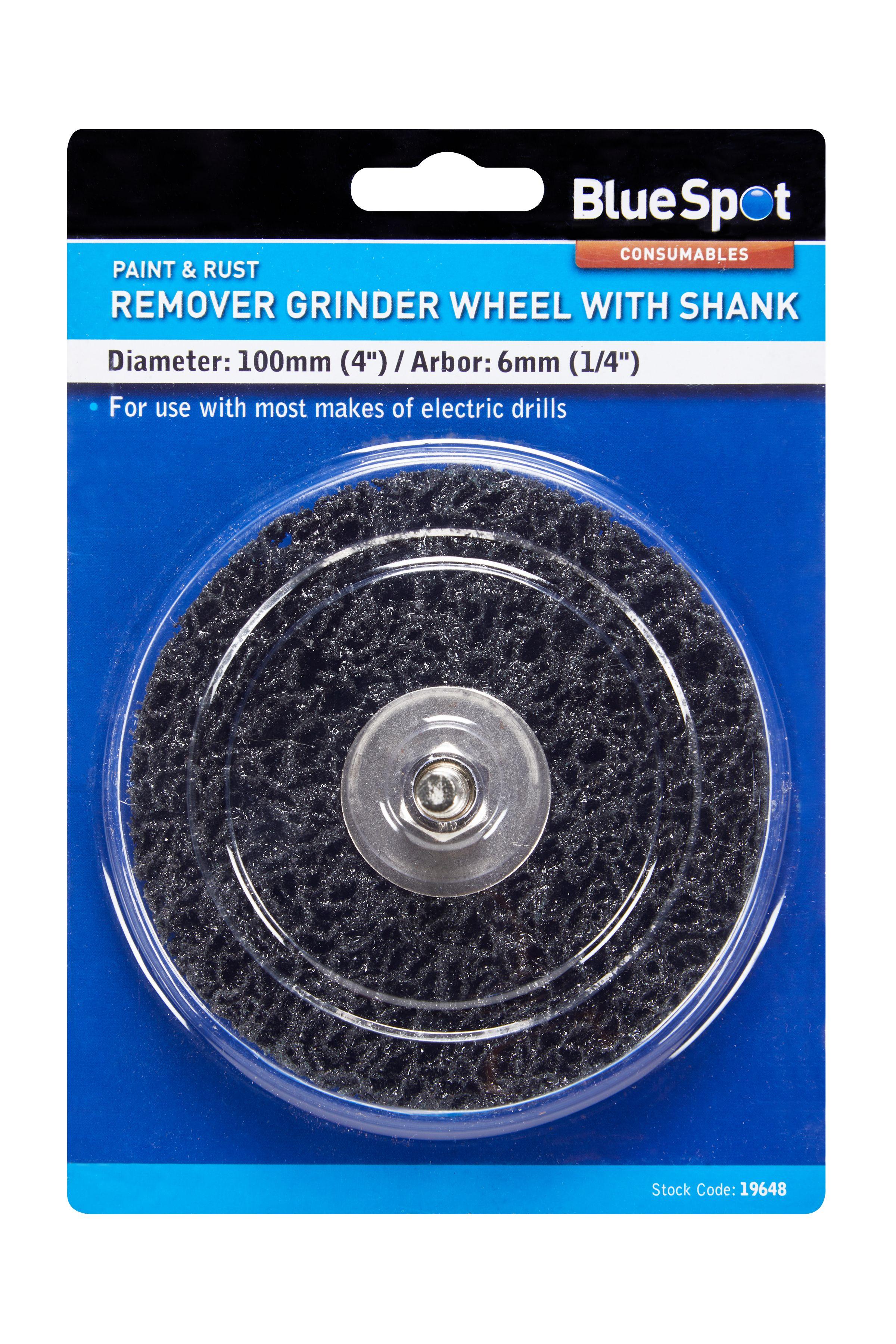 Blue Spot Tools 100mm (4") Rust Remover Grinding Wheel with Shank