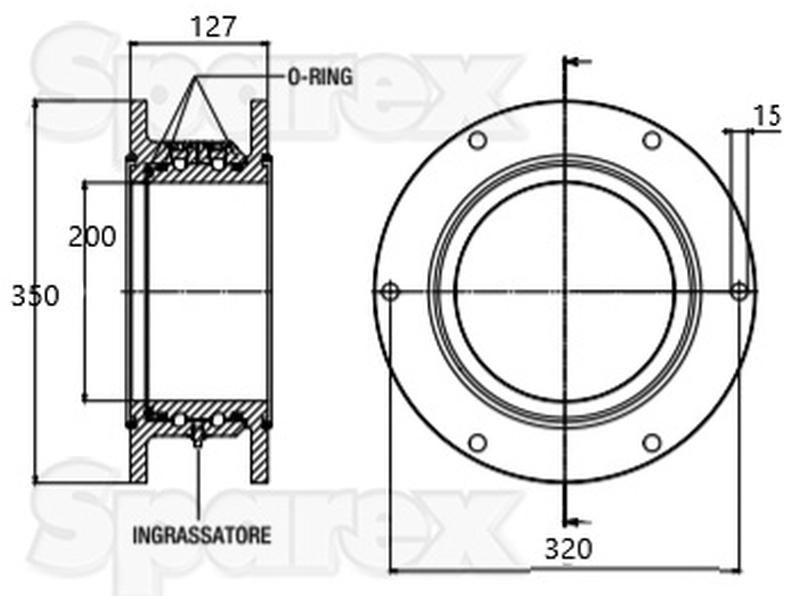 Complete rotary coupling 8'' Battioni Pagani Pomp (5100100003)