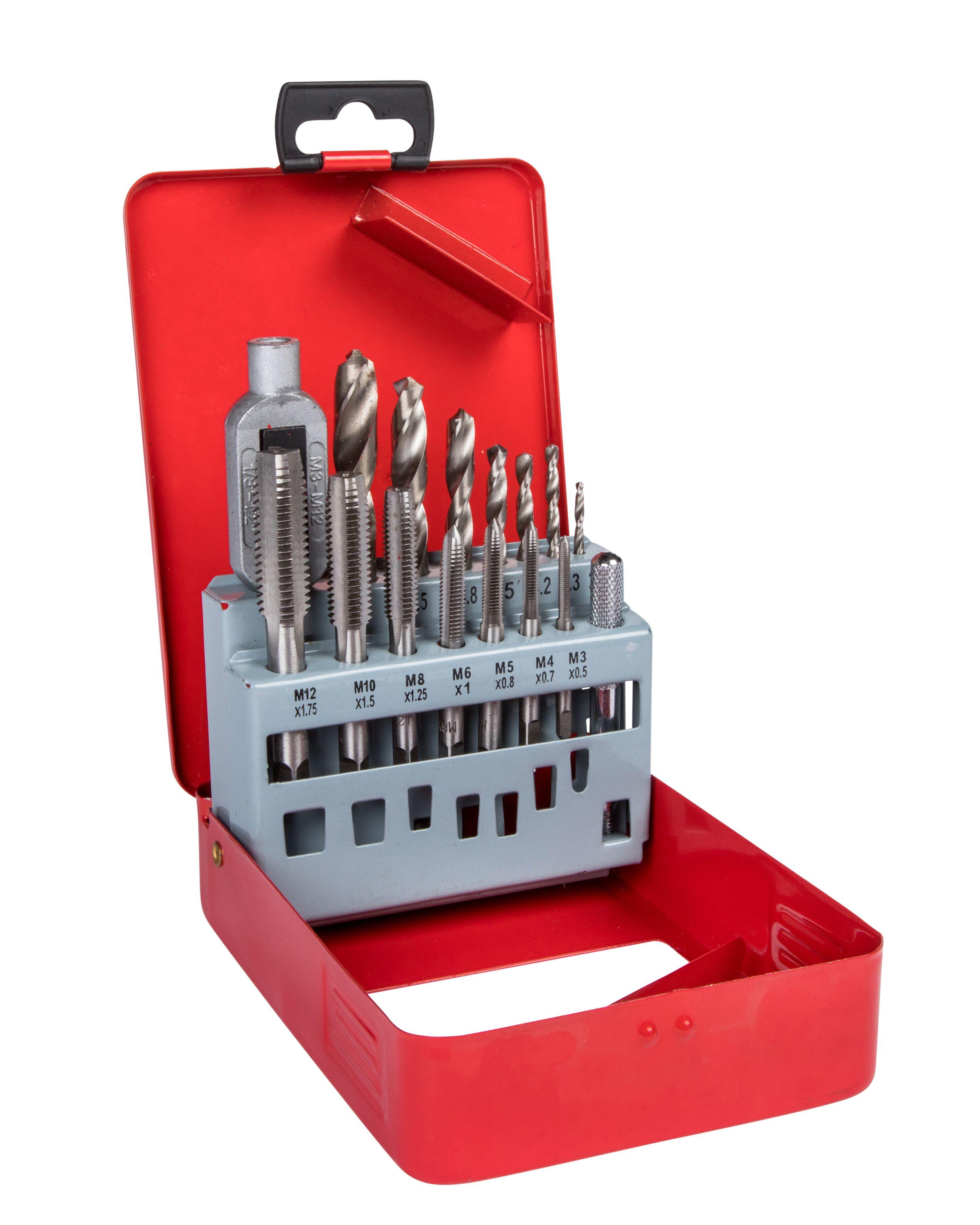 Blue Spot Tools 15 PCE Drill and Tap Set in Tin (M3-M12)