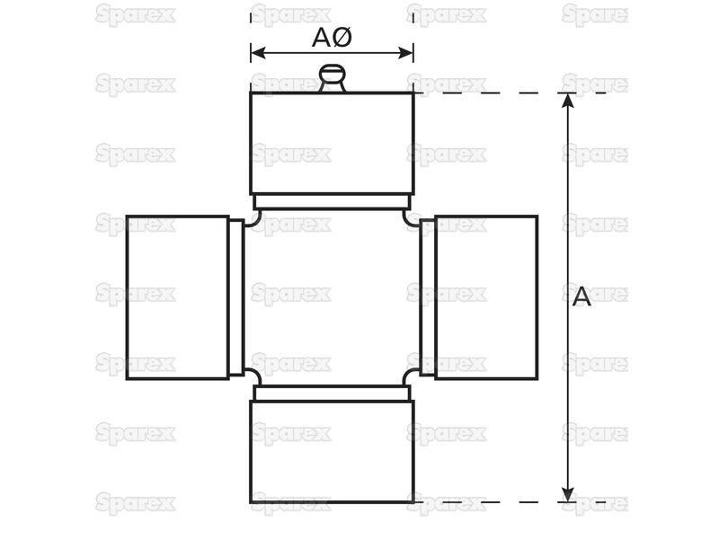 Universal Joint - 27 x 100mm (Standard Duty) Bondioli & Pavesi (4120G0051R24)