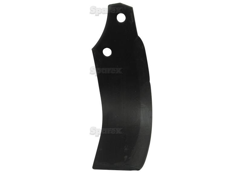 Rotavator Blade Curved LH 90x10mm Height: 257mm. Hole centres: 68mm. Hole Ø: 16.5mm. Replacement for Maschio for Maschio G
