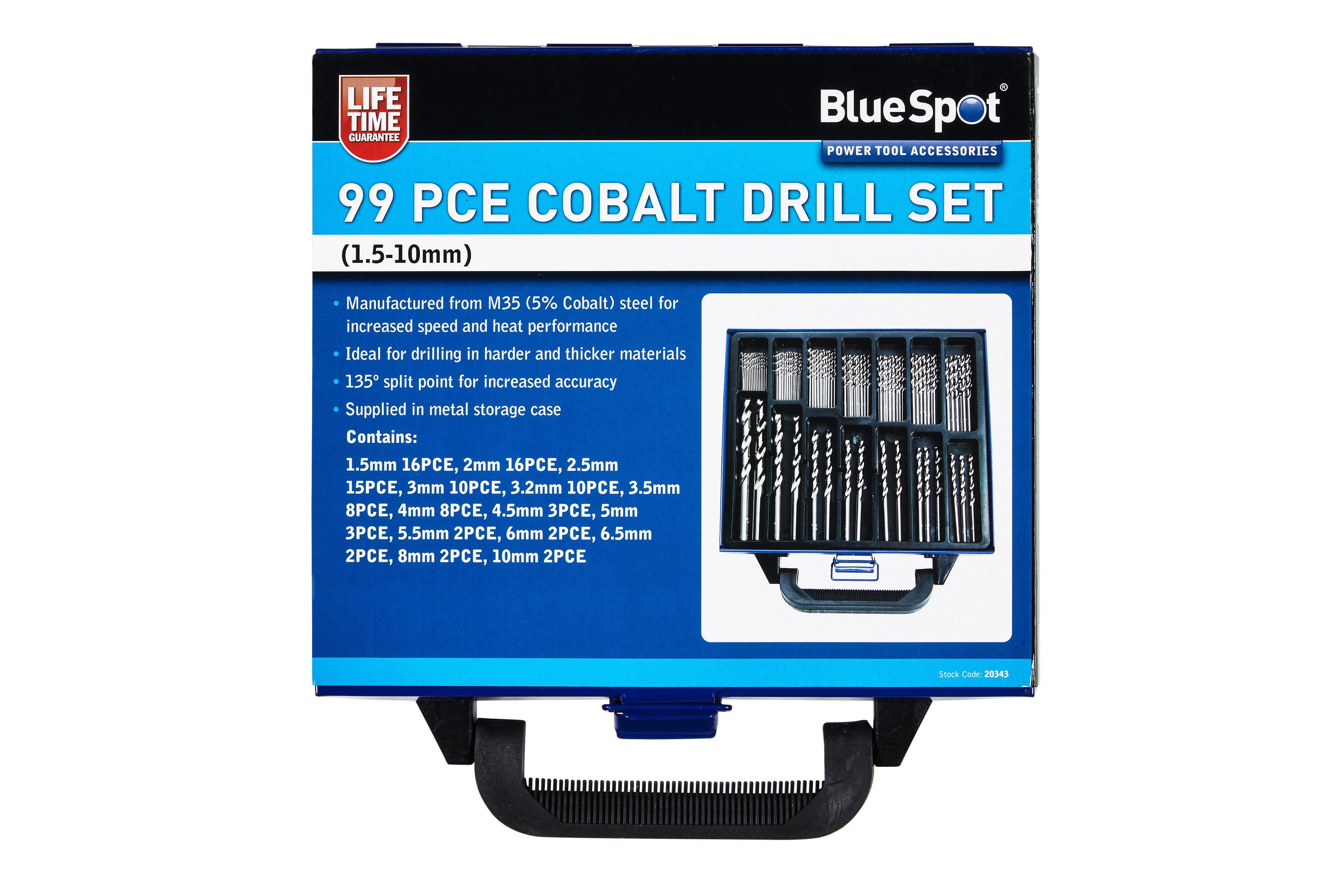Blue Spot Tools 99 PCE Cobalt Drill Set (1.5 to 10mm)