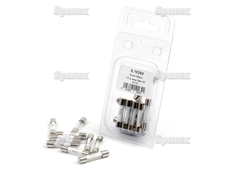 Glass Fuse, Blow Rating: 35.0, 10 pcs. Agripak