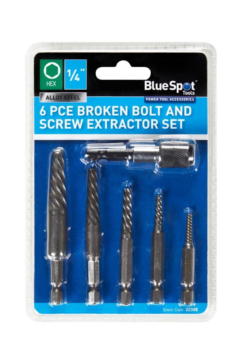 Blue Spot Tools 6 PCE Hex Shank Screw Extractor Set