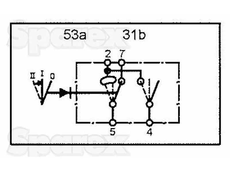 Rocker Switch - Wiper Washer, 3 Position (Off/1/(2))