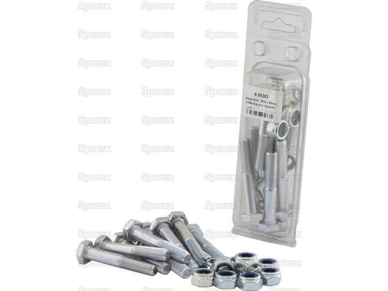 Shear Bolt, M10 x 60mm (10 pcs. Agripak)