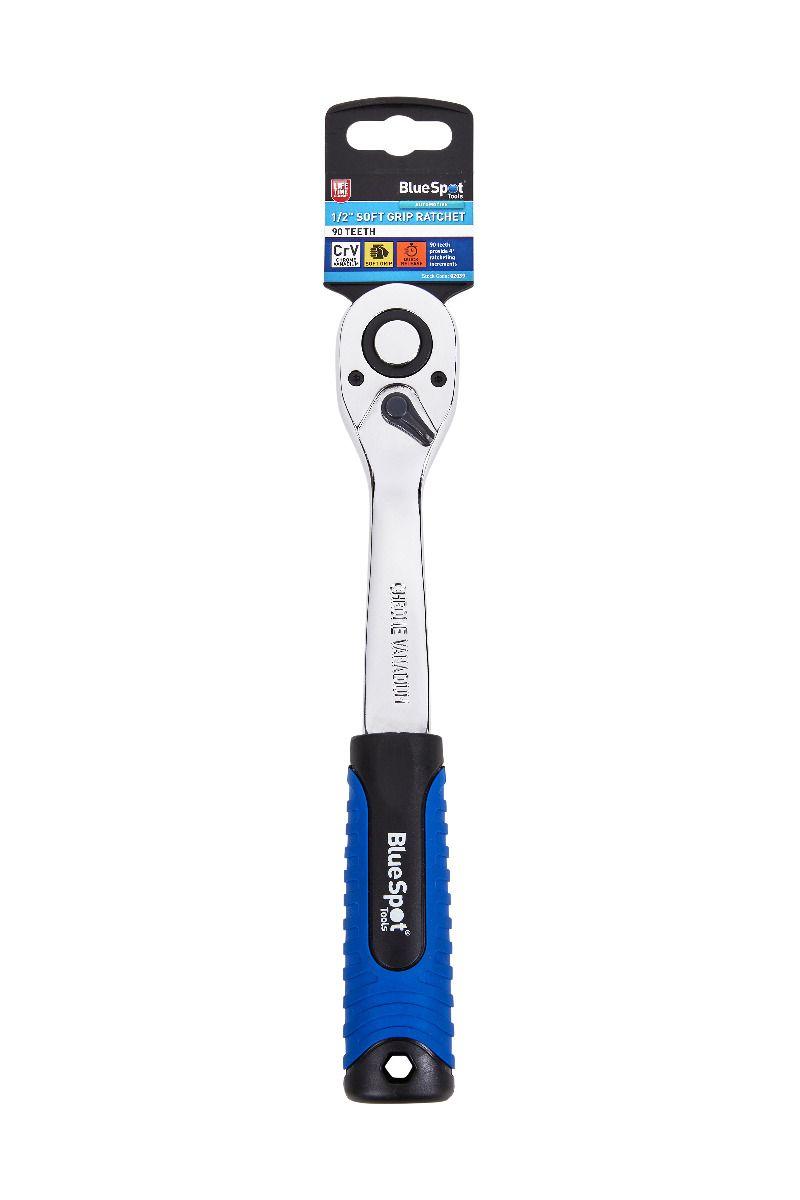 Blue Spot Tools 1/2" Soft Grip Ratchet (90 Teeth)