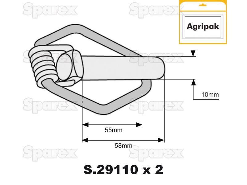 Safety Linch Pin, Pin Ø10mm x 58mm