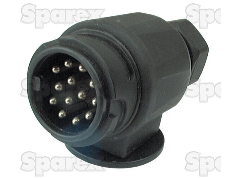 13 Pin Trailer Plug Male with Screw Connectors (Plastic)