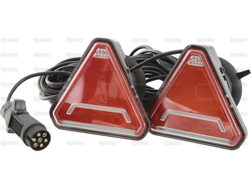 LED Lighting Set, Function: 6, Brake / Tail / Indicator / Fog / Number Plate / Reflector, Cable length:7.5M, 12V (DC)