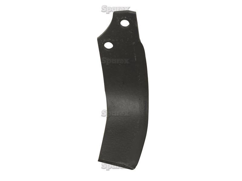 Rotavator Blade Curved RH 60x6mm Height: 194mm. Hole centres: 44mm. Hole Ø: 12.5mm. Replacement for Maschio for Maschio TYPE W