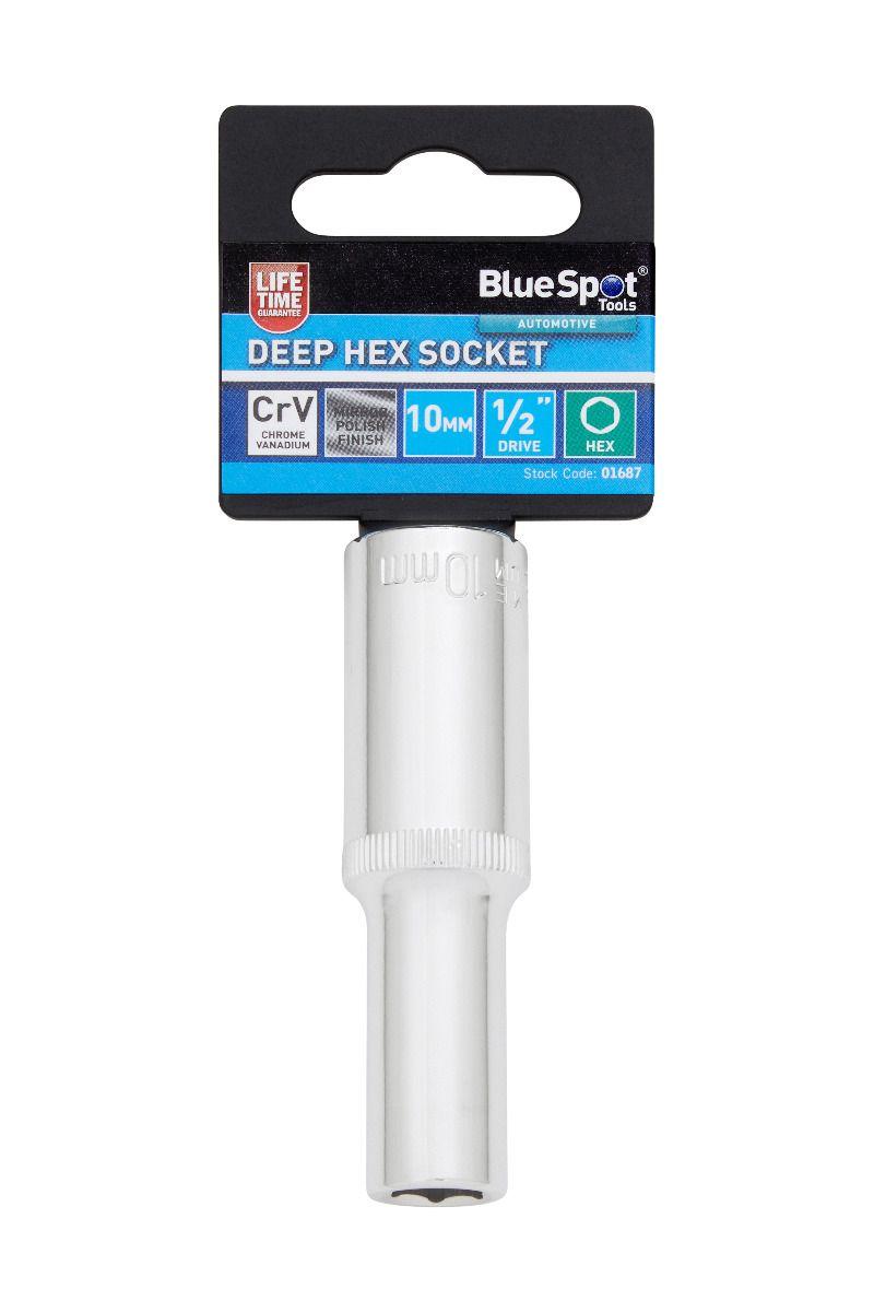 Blue Spot Tools Individual 10mm 1/2" Deep Hex Socket