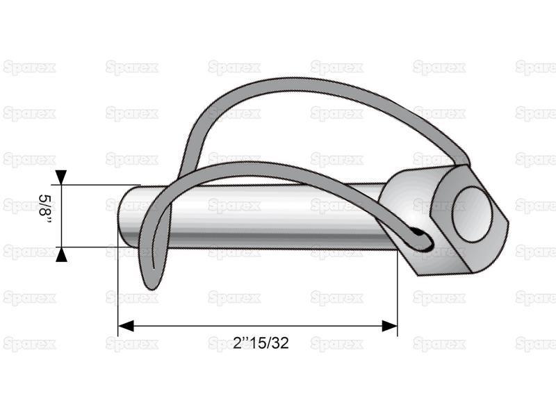 Stabiliser Pin, Pin Ã˜16mm x 62mm for Universal 503