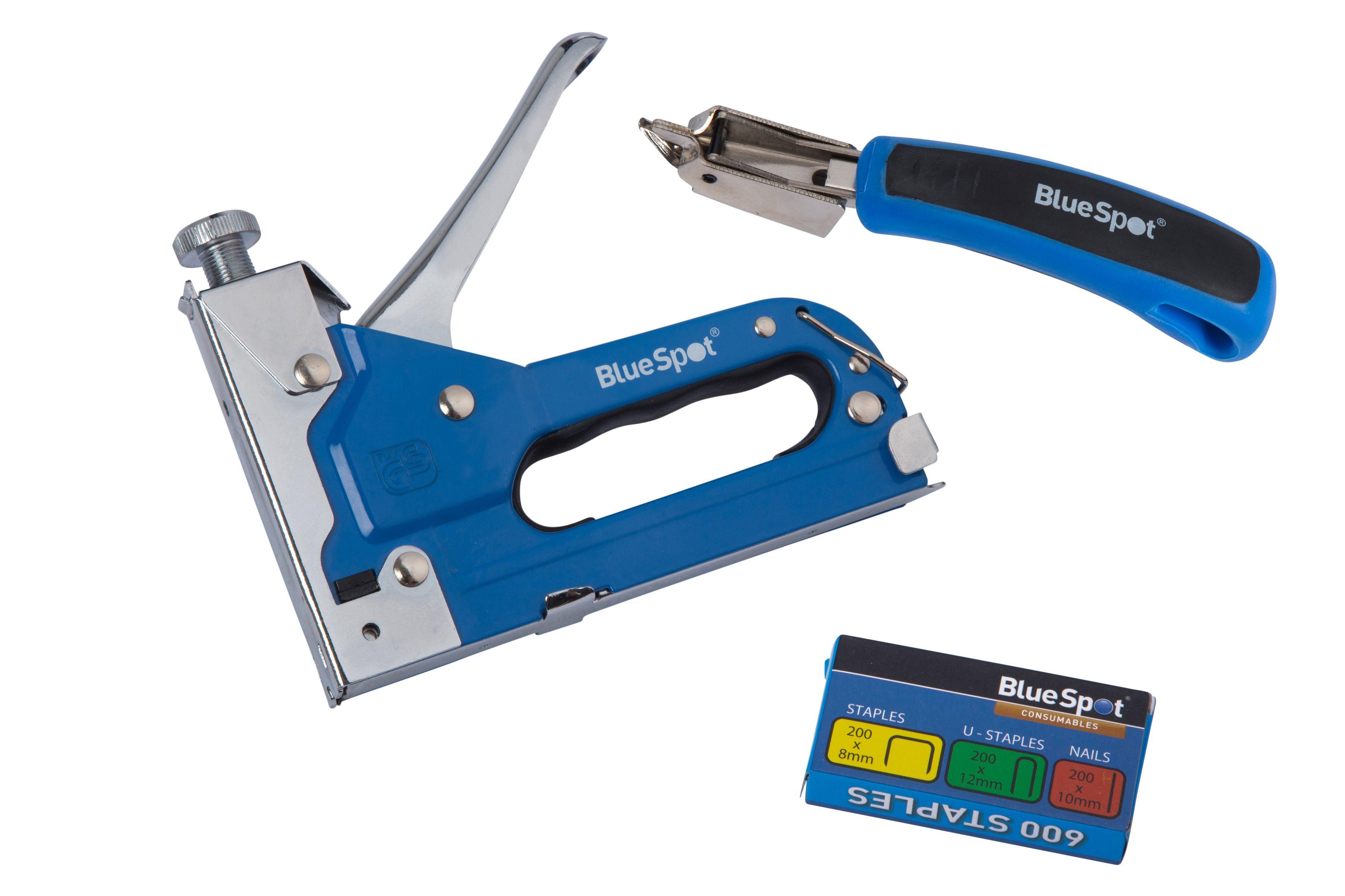 Blue Spot Tools Heavy Duty 3-Way Staple Gun And Staple Remover