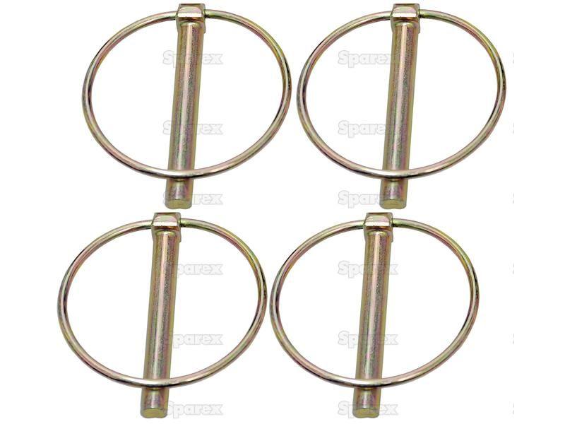 Round Linch Pin, Pin Ø9.5mm x 70mm (4 pcs. Agripak)