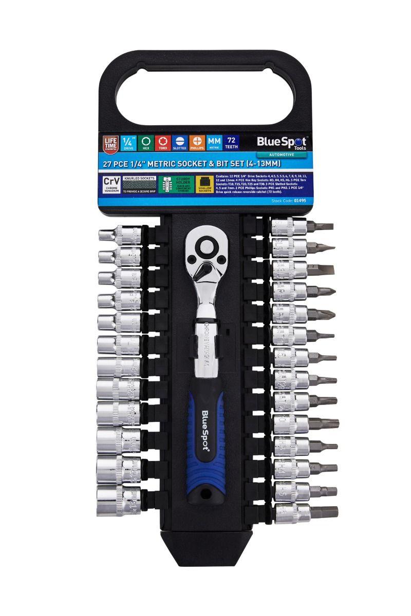 Blue Spot Tools 27 PCE 1/4" Drive Metric Socket and Bit Set