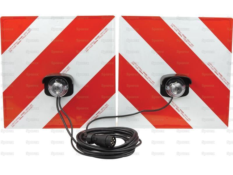 Halogen Warning Panel with Light 12V, RH & LH