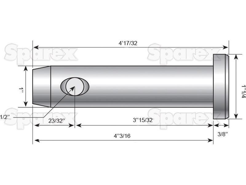 Top link pin 25x88mm Cat. 2