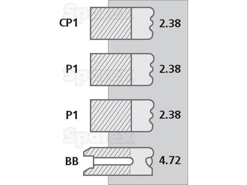 Piston Ring Std. for David Brown 770 (700 Series)