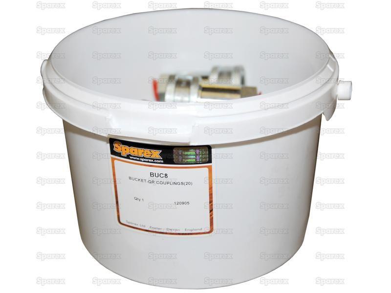 Sparex Quick Release Hydraulic Coupling Female 1/2'' Body x 1/2'' BSP Female Thread (Large Bucket 20 pcs.)