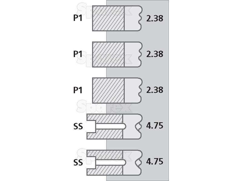 Piston Ring Case IH (3050149R92)