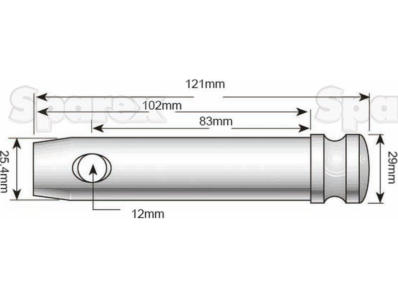 Top link pin 25x83mm Cat. 2