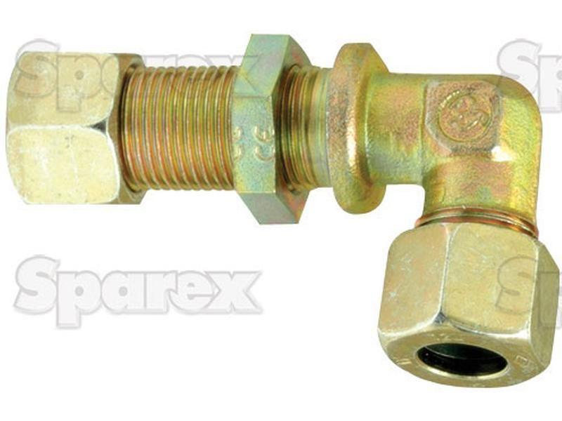 Hydraulic Metal Pipe Angled Bulkhead Coupling G.S.V. 18L 90 with lock nut PARKER HANNIFIN (WSV18LCF)
