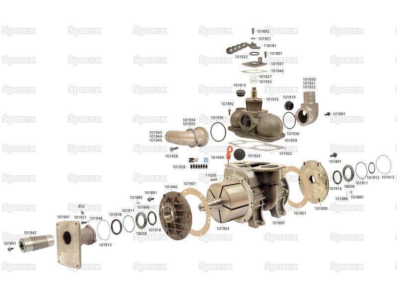Vacuum pump - MEC11000H - Hydraulic driven - 1000 RPM for Battioni Pagani Pomp