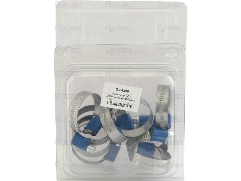 Hose Clip, Min Ø25mm, Max. Ø40mm, 10 pcs. Agripak.