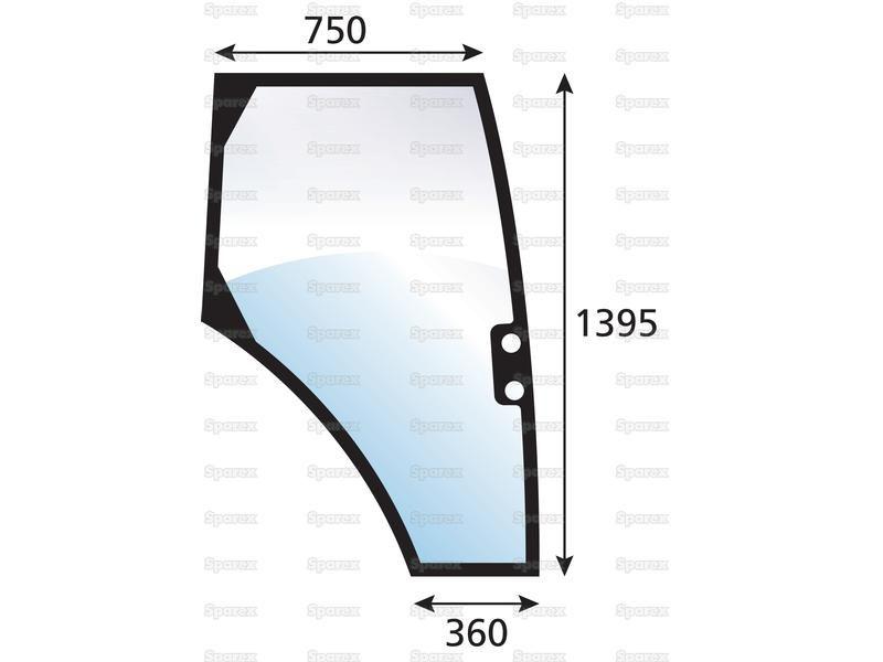 Door Glass RH for Landini Legend 165 (Legend Series)