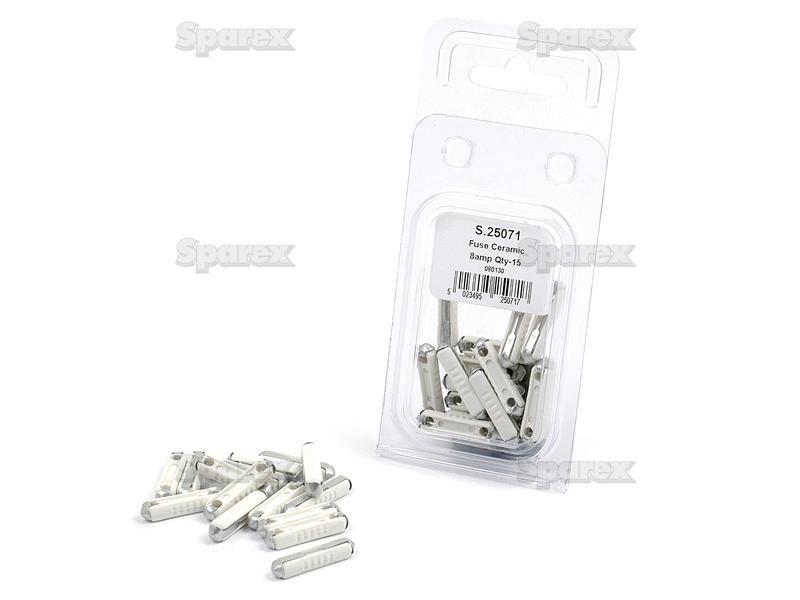 Ceramic Fuse 8 Amps 15 pcs. Agripak