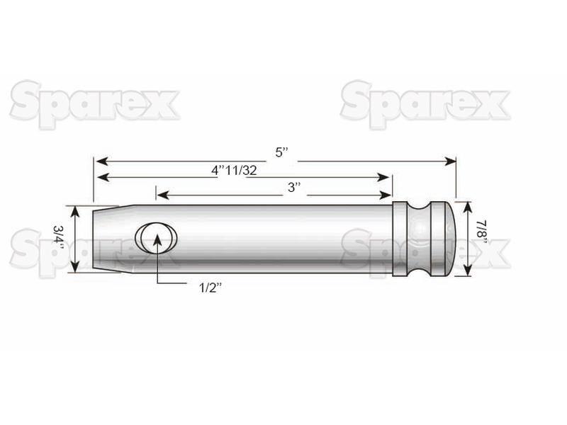Top link pin 19x76mm Cat. 1 for White Oliver VARIOUS