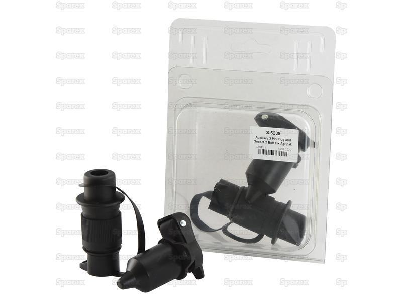 Auxiliary 3 Pin Plug and Socket 2 Bolt Fix Agripak