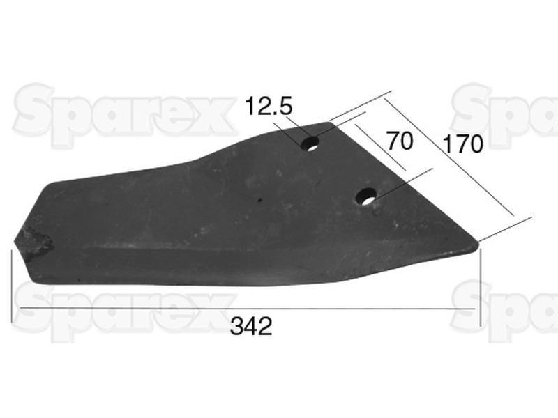 Cranked Wing 342x10mm RH for Lemken