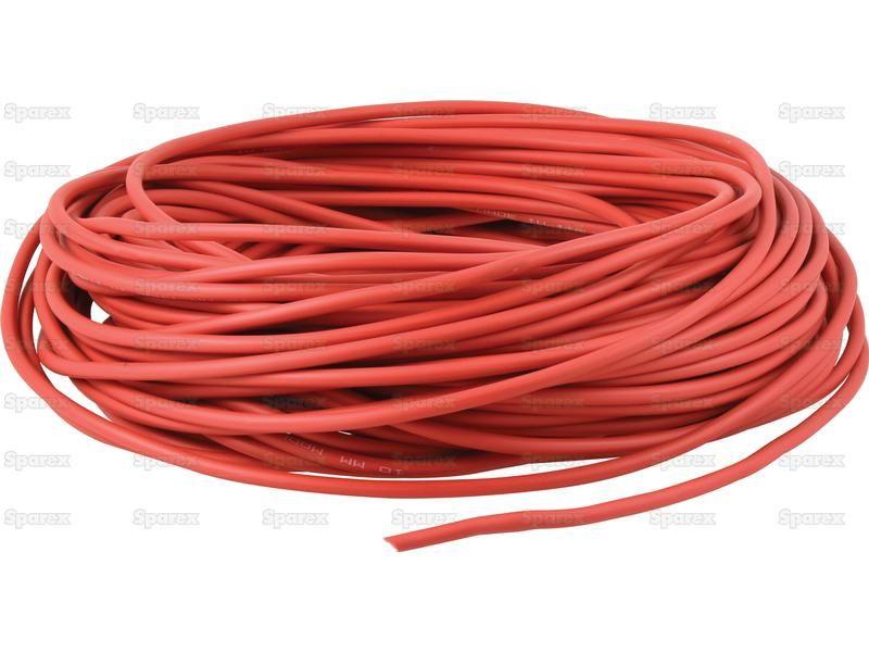 Electrical Cable - 1 Core, 10mm°² Cable, Red (Length: 50M), ()