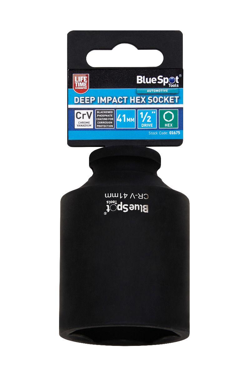 Blue Spot Tools Individual 41mm 1/2" Deep Impact Hex Socket