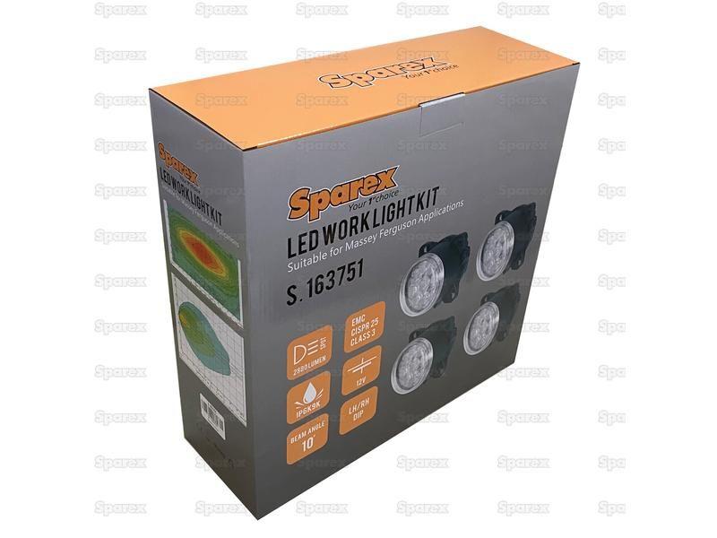 LED Work Light Kit, Interference: Class 3, RH & LH, 4050 Lumens for Massey Ferguson