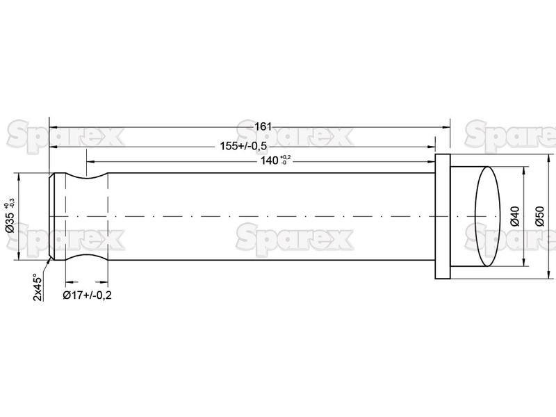 Straight Loader Tine | 850mm for Emily, Magsi (DF035 ANCIEN)