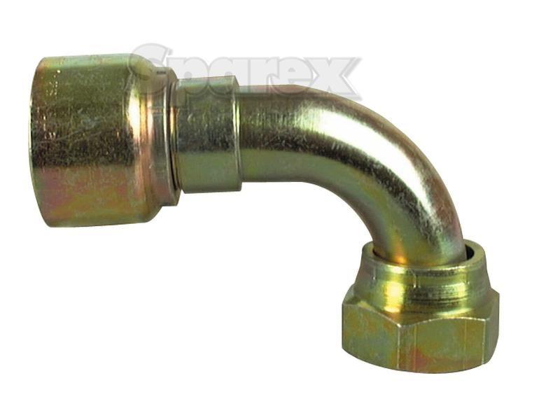 Parker JIC 37° Hose Insert 1/4'' x 9/16'' x 18'' Female 90° Swept Swivel (Short) PARKER HANNIFIN (13948-6-4)