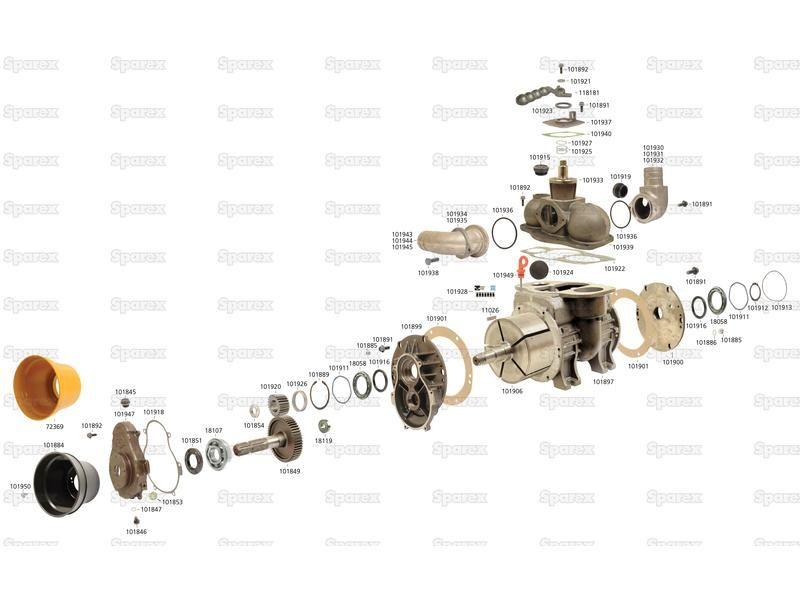 Battioni Pagani Mec 11000 M Cardan Shaft Vacuum Pump 540 r.p.m | (9003700075)